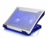 8 degree angle adjustable notebook cooler pad with usb hub and fan