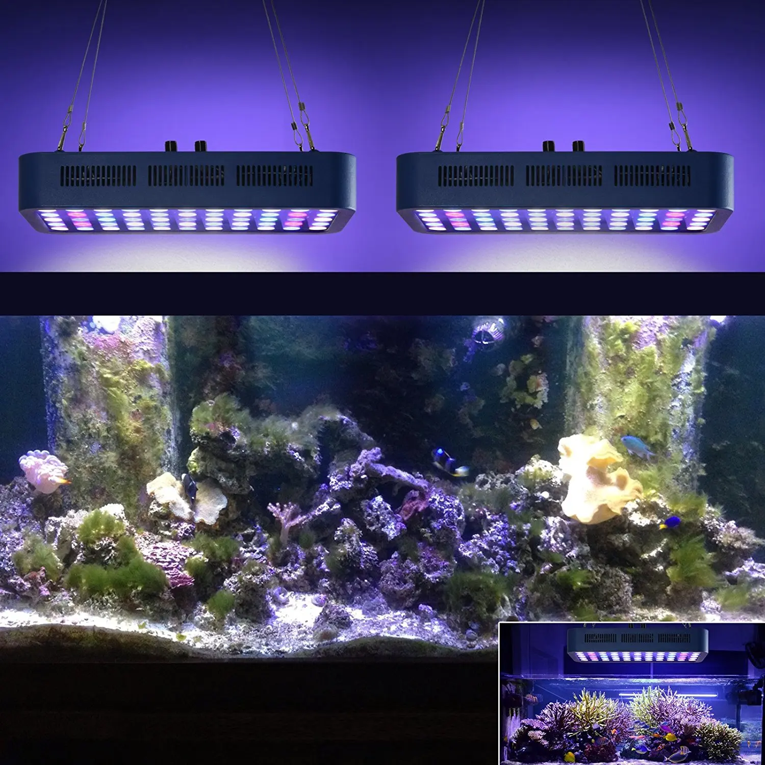 2018 New Design Aquarium Lighting Led 165w Aquariums Lamp Blue Light