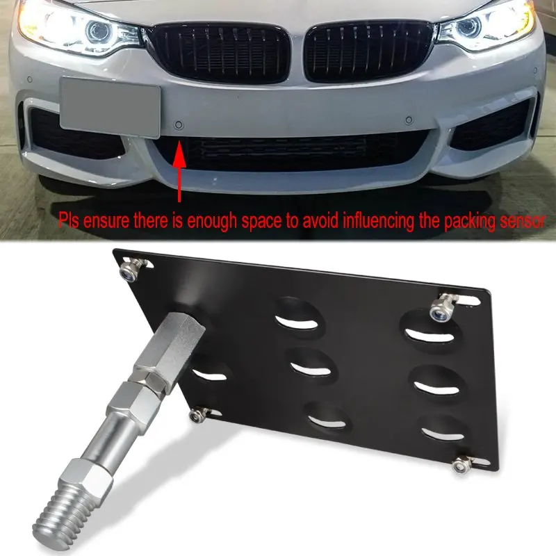 Tow Hook License Plate Bracket For Bmw 3 4 5 Series 328i 428i 535i Mini