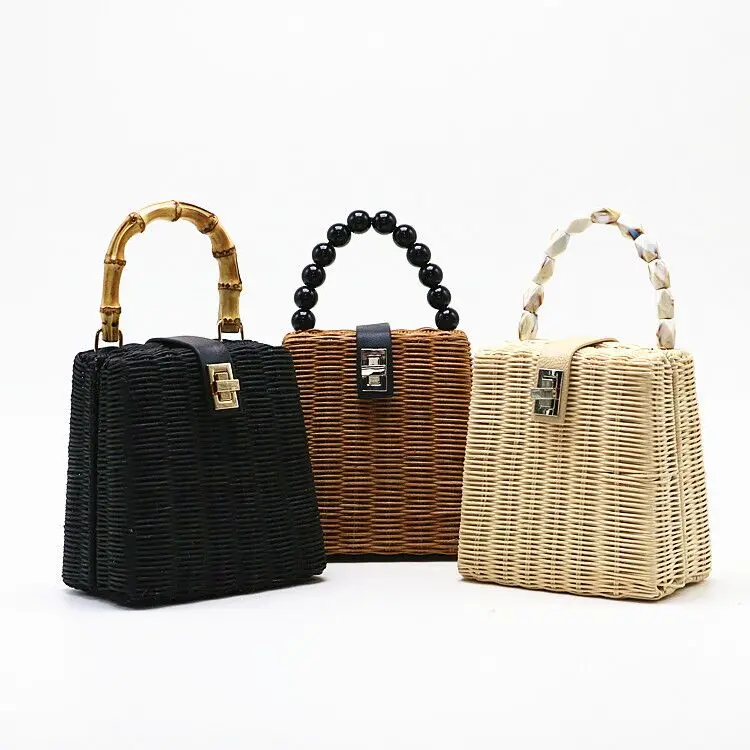 

High Quality Best Seller Beach Summer Straw Shoulder Rattan Bag Women's Tote Bag