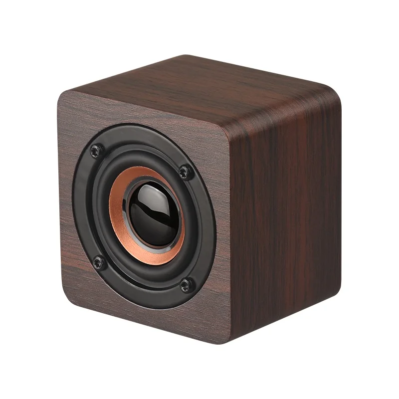 

Cube Shaped MDF Wood Wireless Blue tooth Speaker