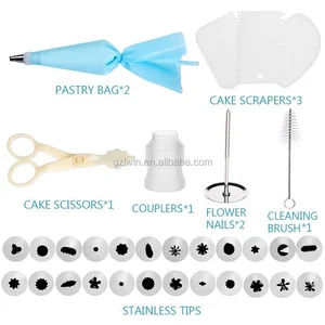 Image of Food grade Stainless steel cake decorating mold/ piping tips pastry nozzle/ cake tips set