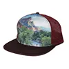 Scenery pattern print custom logo trucker mesh hat