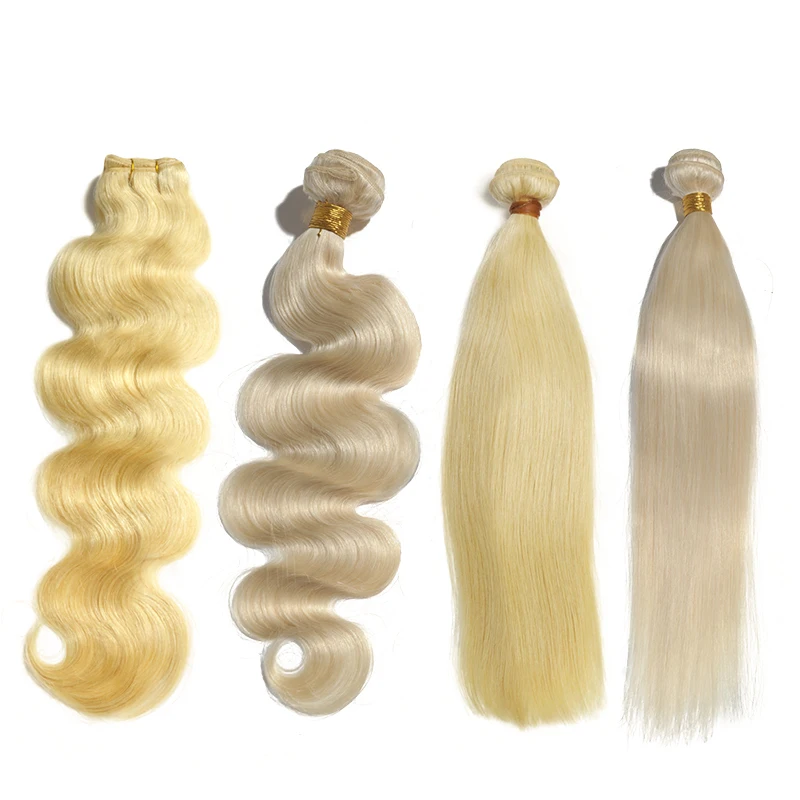 

100 Raw Virgin Remy Highlight Blond Mink Brazilian Hair Extension Bundles 613 Human Russian Blonde Crochet Braid Hair Weave, N/a