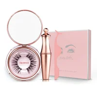 

Manufacturer new gift package waterproof liquid magnetic eyeliner and 5 magnets eyelash and tweezer kit Doha