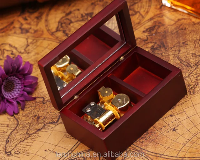 small wooden music box