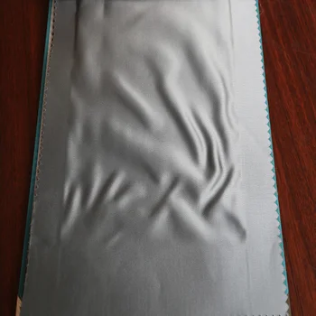 Modern Kitchen Curtain Types Grey Solid Shiny Silk Curtain Fabric