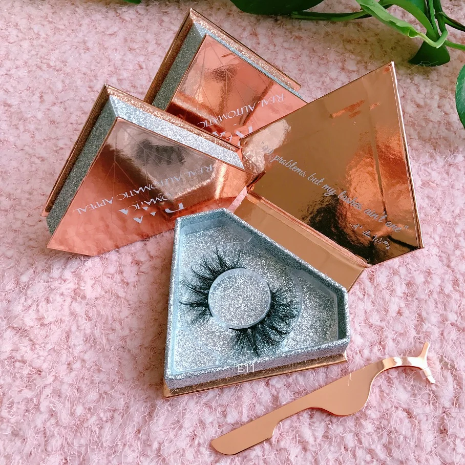 

2018 3d mink lashes with custom packaging, Natural black