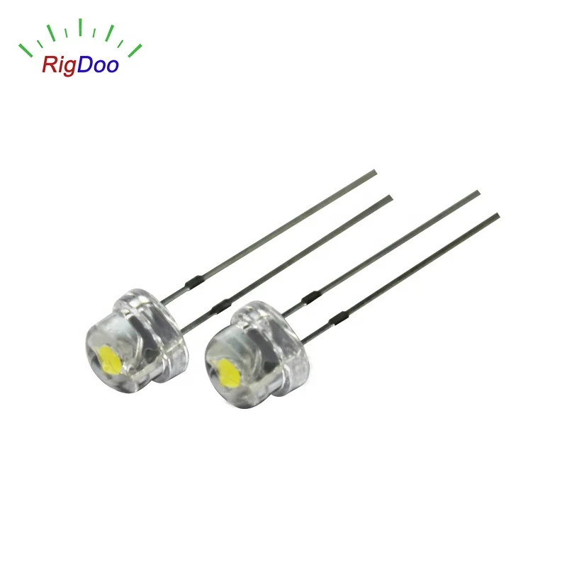 
Quality Cheap RoHS DIP Light Emitting Diode Warm White Through Hole 5mm Strawhat LED White Lamp LED With Water Clear Lens 