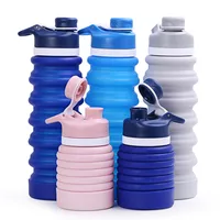 

BPA Free Reusable Drinking Silicone Collapsible Sport Water Bottles With Custom Logo