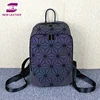 2019 Custom Logo Geometric Diamond Lattice Luminous Issey Miyak Bao Travel Backpack