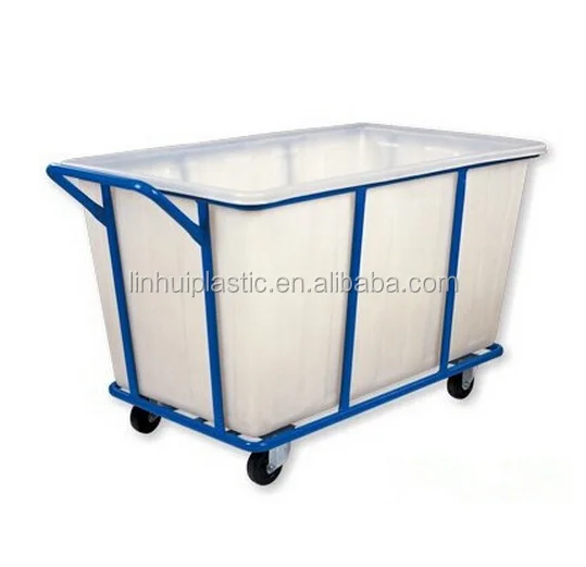 laundry cart on wheels with handle