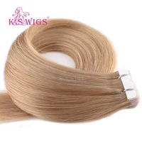 

Free Sample K.S WIGS 16 Inch Nano Tape Hair Extension Hair Tape Machine Russian Hair Extensions Tape