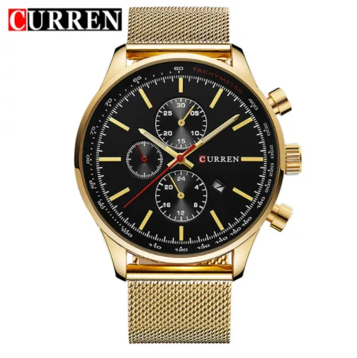 

CURREN Men's Quartz Watches Fashion Casual Full Steel Sports Watches Men Business relojes Quartz watch Relogio Masculino 8227