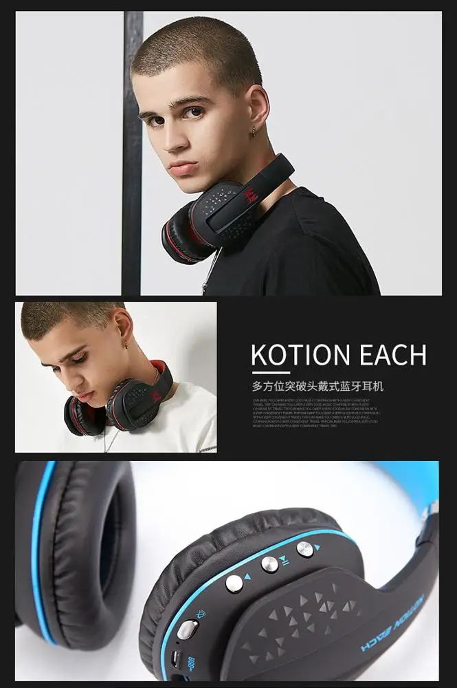 
KOTION EACH B3507 Wireless Bluetooth Stereo Gaming Headphone Headset Support NFC with Mic 