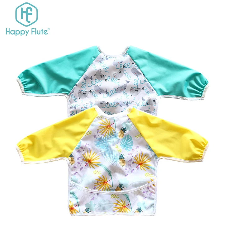 

Happy flute baby long sleeve bibs wholesale baby bibs  large baby bibs with pocket, More than 300 designs