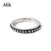 Manufacturer daily wear stainless steel rings Bezel bead roller Black rings wholesale Unisex