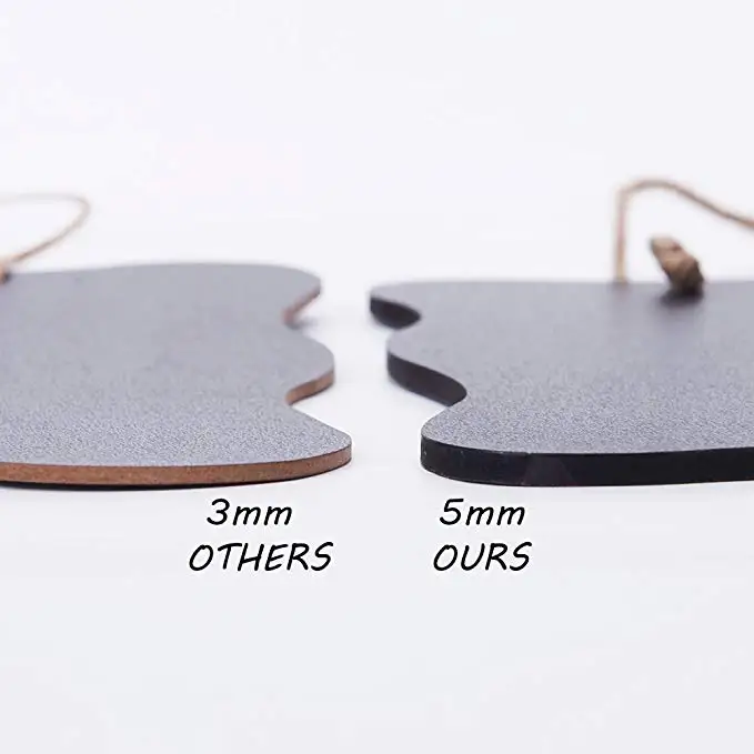 
Black Style Decorative Rectangle Erasable Mini Hanging Double Sides Wooden Chalkboard 