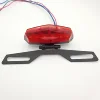 Motorbike Motorcycle LED Stop Running Brake Rear Tail Light Warning Lamp With Bracket