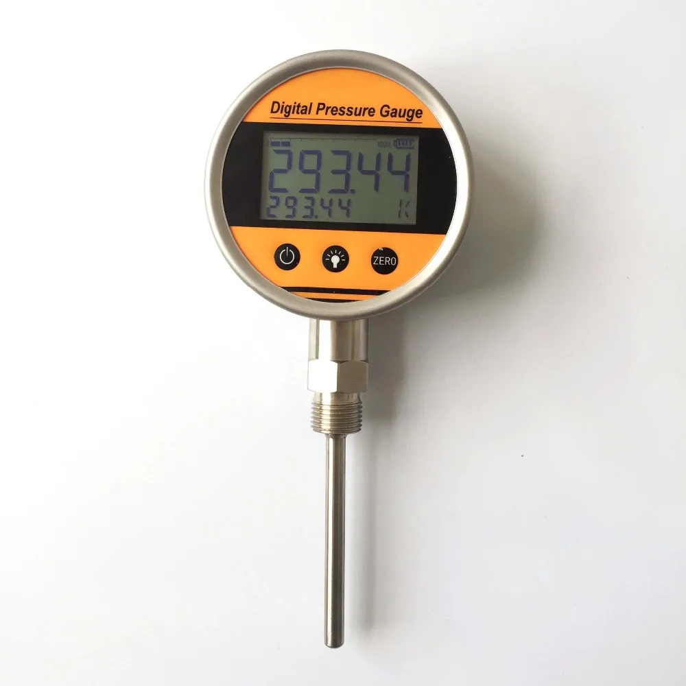 Ss Pt100 Industrial Hydraulic Oil Digital Display Temperature Gauge