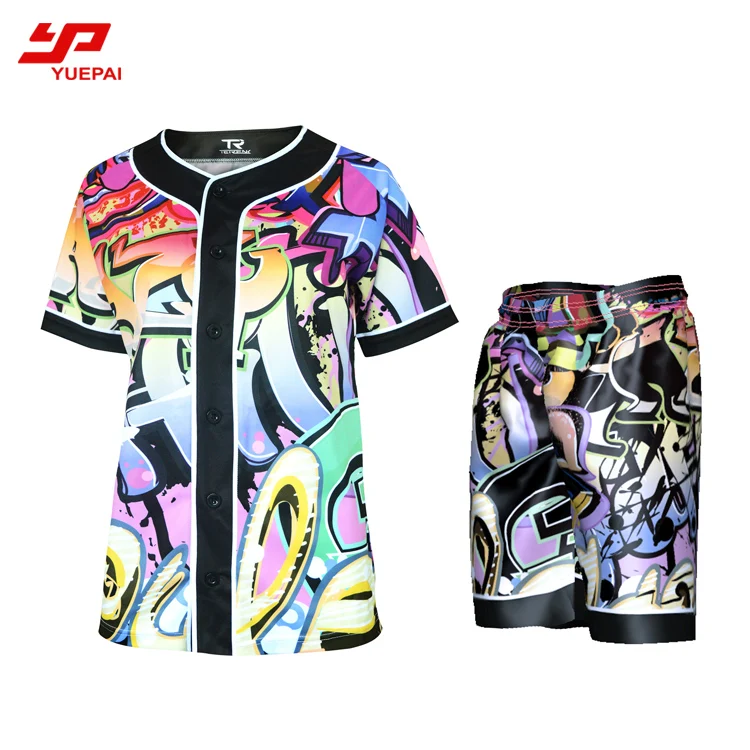 

Wholesale 100% polyester sublimation custom baseball uniform, Custom pantone color