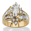 Hot Sale 18k Gold Plated Cubic Zirconia Ring For Women Jewelry