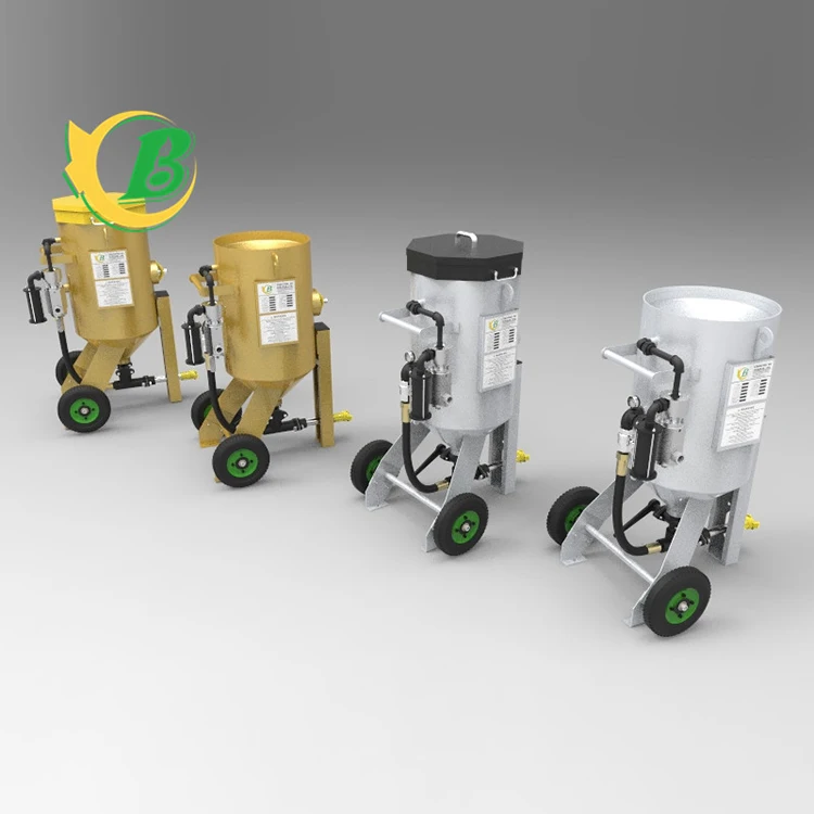Portable Sandblast Machine Movable Sandblasting Pot Industrial