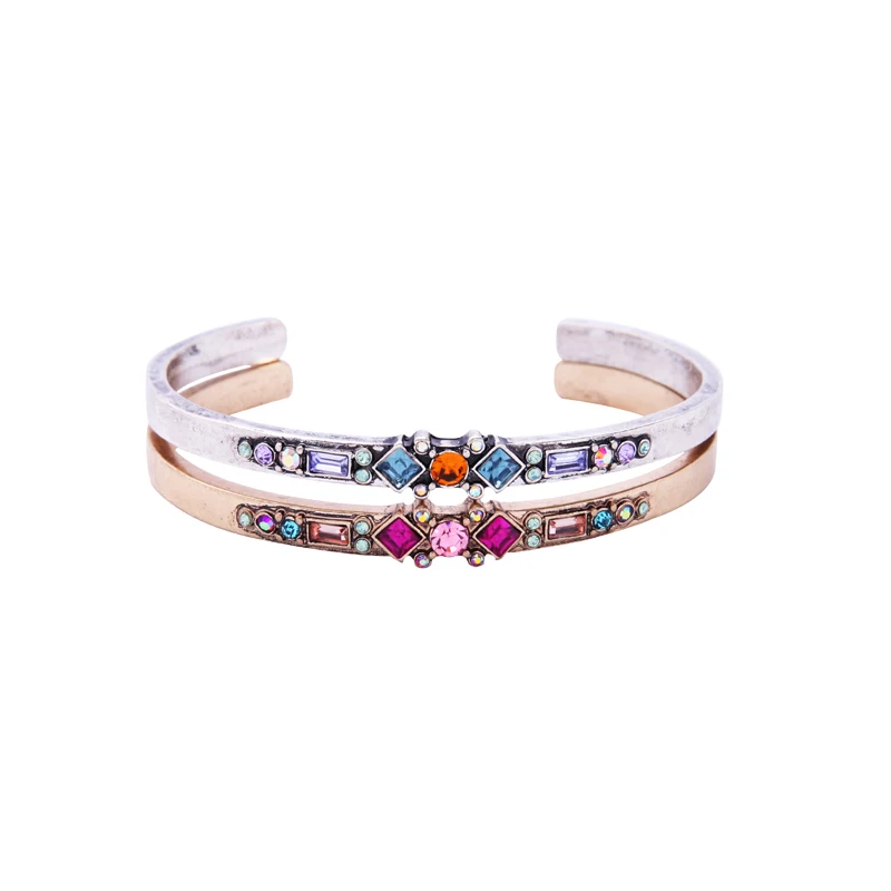 

sl00205c Gold And Silver In India Jewelry Price, Crystal Charm Bangle, As picture