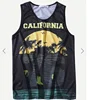 Custom Men Tropical And Colorful Letter Machine Printing Tank Top