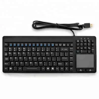 

IP68 Full Size Protection Silicone Slim Medical USB Keyboard with LED backlit , Touchpad