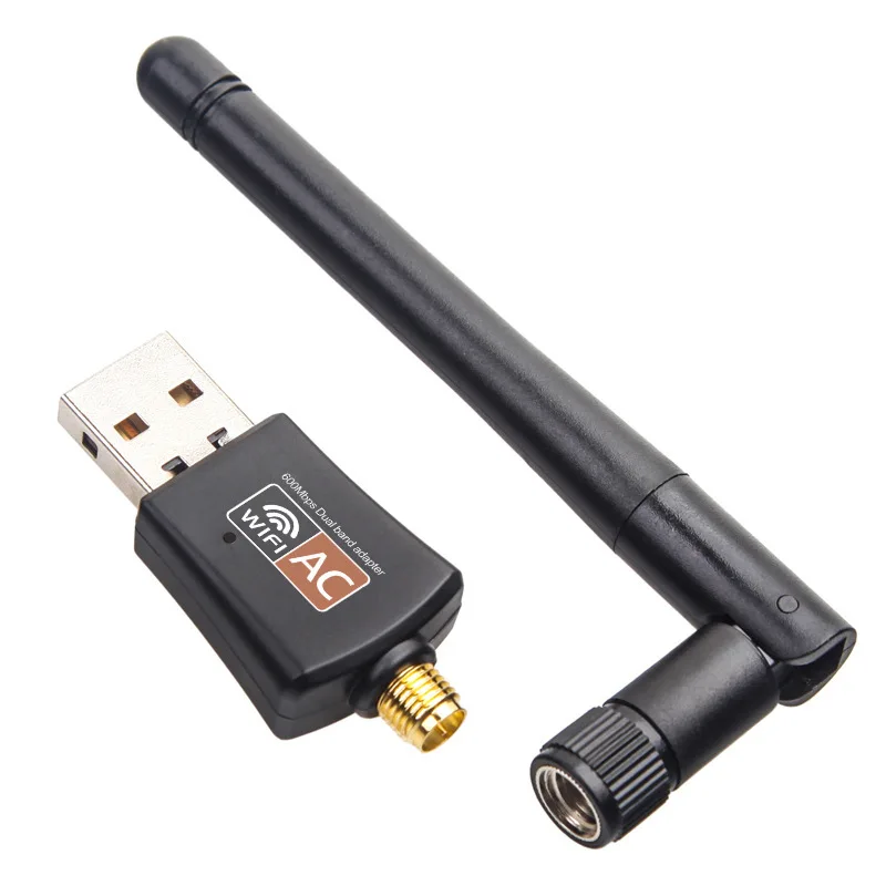 

RTL8811AU 600M 2.4G Wifi USB 802.11n External Antenna Mini Wireless Network Adapter, Black