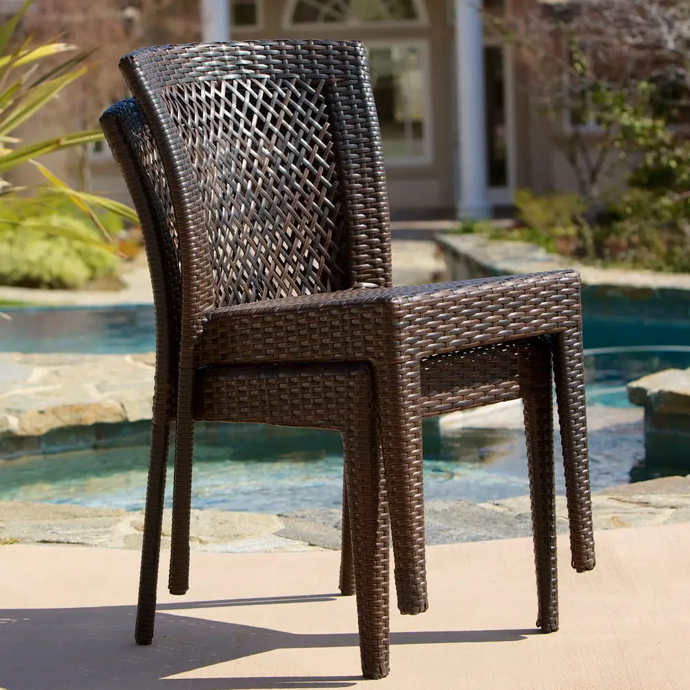 Top Quality Outdoor Rattan Patio Furniture Stackable Wicker Dining