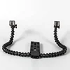 Flexible Dual arm Dual shoe Macro Shot Camera Flash Bracket 1/4 hot shoe dslr camera arm For Canon Nikon Pentax camera flash