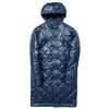 Ultra Light Long Down Jacket Stand Collar with Travel Bag V-NECK
