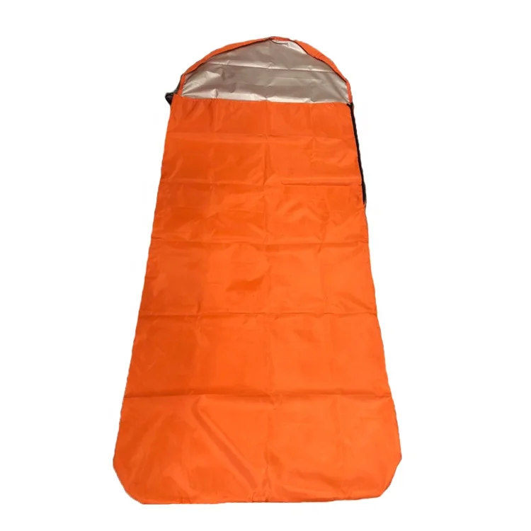 

Mummy Hooded Inflatable Emergency Outdoor Survival Bivvy Sleeping Bag, Orange