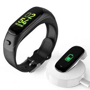 Android Smart Watch Blood Pressure Monitor Bluetooth Earphone