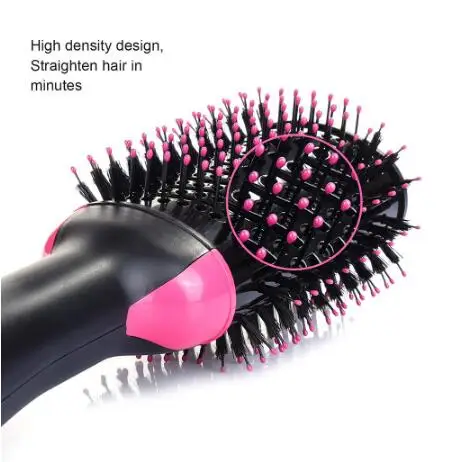 Professional 1000W Hair Dryer Brush 2 In 1 Hair Straightener Curler Comb Electric Hair Brush Roller Styler