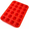 Shenzhen Factory 24 Cup Non-Stick Silicone Baking Mold for Muffins, Cupcakes and Mini Cakes