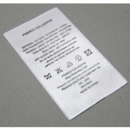 Custom Printing 100% Cotton Care Labels - Buy 100% Cotton Care Labels ...