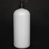 500ml White Empty Bottle Shampoo Shower Gel Press Bottle Lotion with Swirl Pressure Pump 8 oz