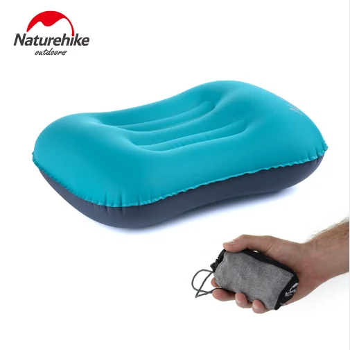 

Naturehike Fast Portable TPU Travel Air Pillow Neck Camping Sleeping Gear Inflatable Pillow, Green blue orange