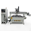 9kw HSD Air cooling spindle servo motor auto tool changer carousel 2040 cnc wood router with atc system