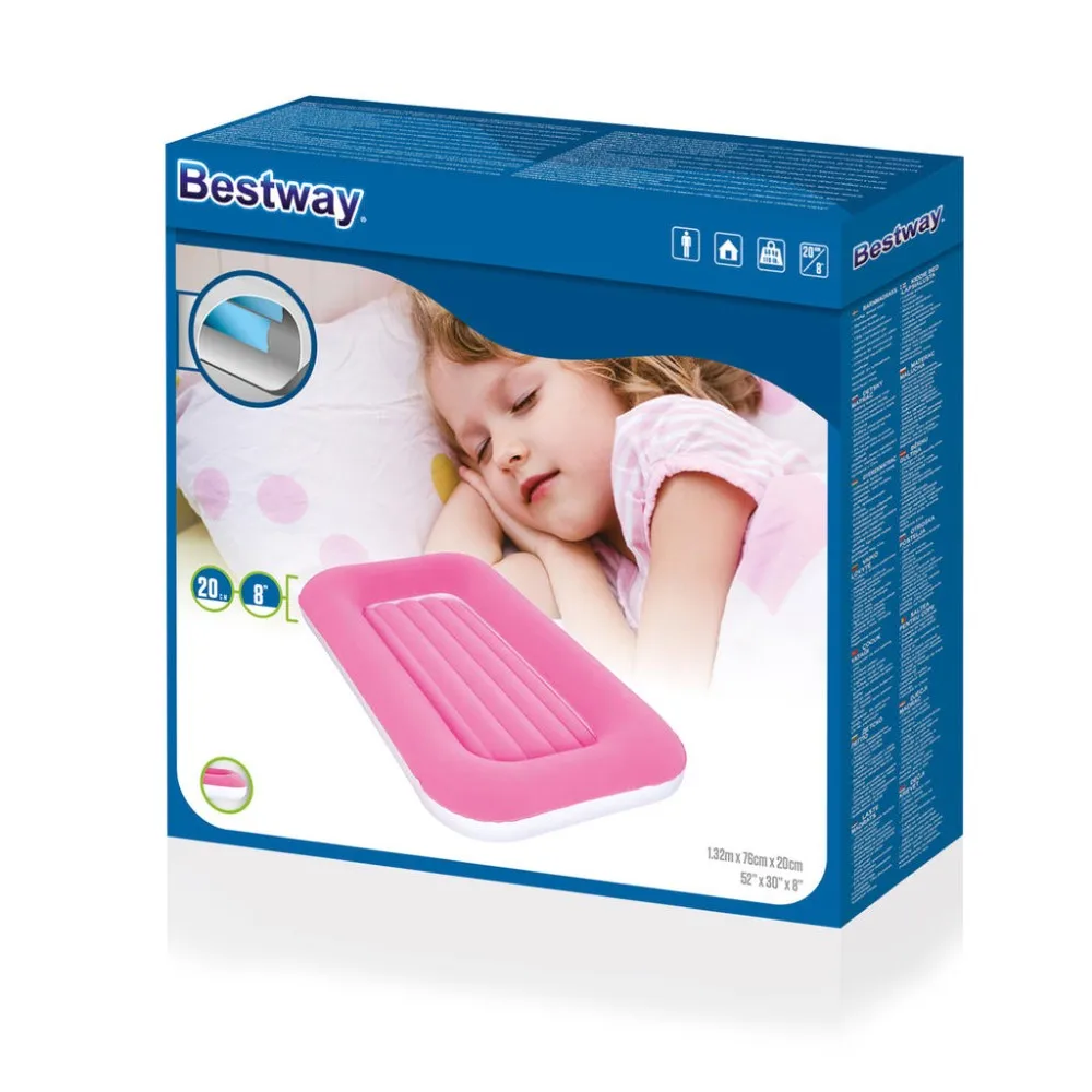 Bestway 67452 52" X 30" X 8" Kiddie 3 6 Years Children Travel Sleeping Bed With Safty Frame