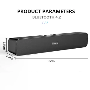 10W High Power Mini Wireless Portable Speaker Bluetooth Sound Bar, Super Bass Speaker & Double Horn for Home Theater Video Music