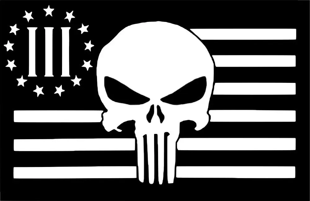 7.95. American Flag 3 Percenter Punisher Decal Vinyl Sticker Cars Trucks Wa...