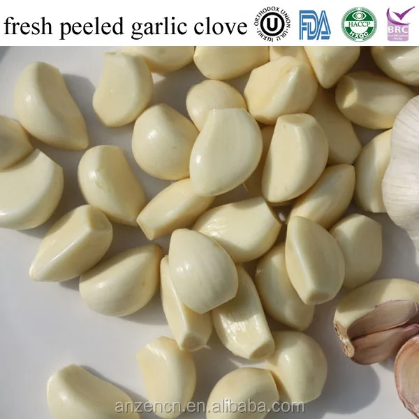 fresh white garlic cloves packed in 20 jars/ctn