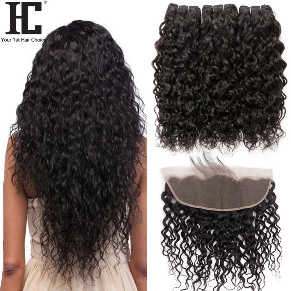 

Water Wave Bundles With Closure Brazilian Hair Weave Bundles With Closure Remy Human Hair 3 Bundles With Frontal