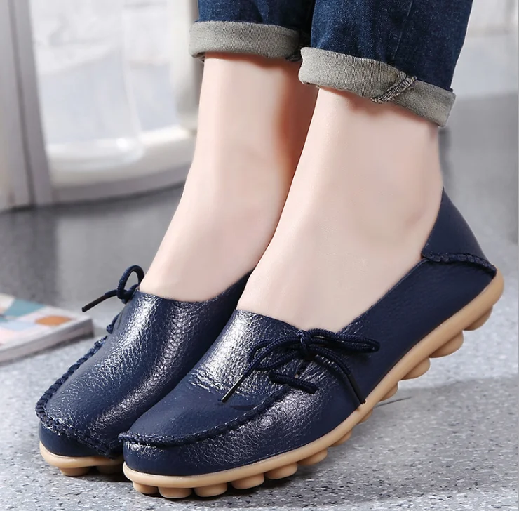 
Flat genuine leather pregnant women shoes 2019 