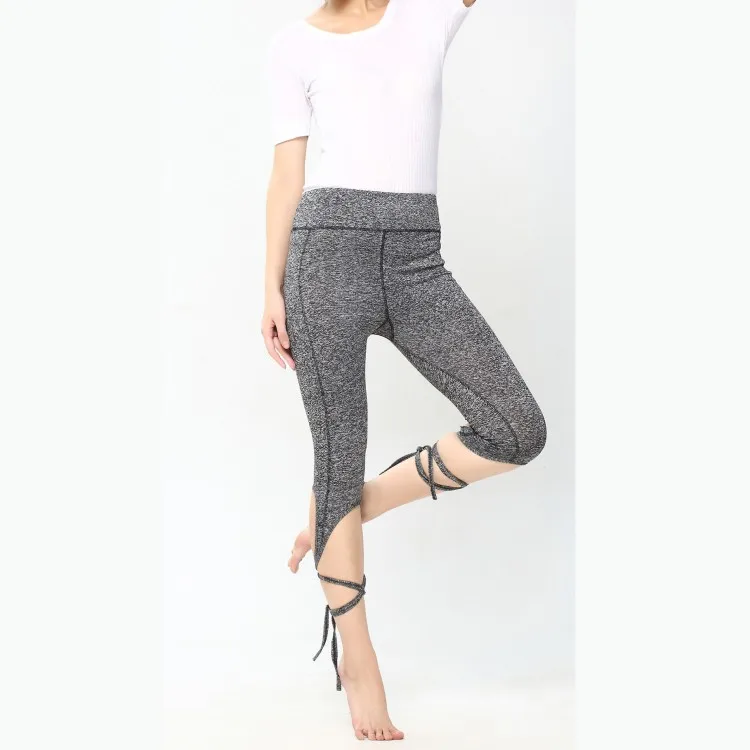 

Cropped Trousers fancy design nylon spandex wholesale custom printed leggings for women yoga pants