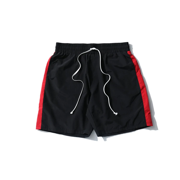 

Summer Thin Twill Running Shorts for Men, Black/yellow/red
